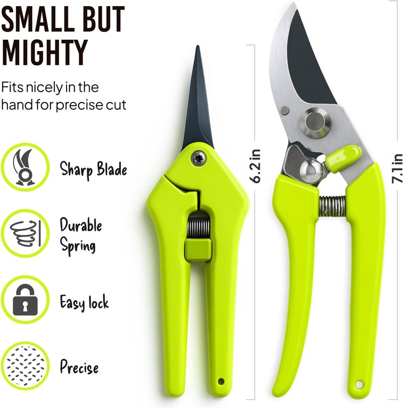 Craft911 2-Pack Stainless Steel Gardening Scissors, Pruning Shears and Clippers for Gardening - Image 2